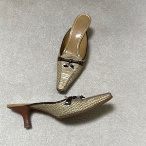 AUDREY BROOKE Paula slide mule heels